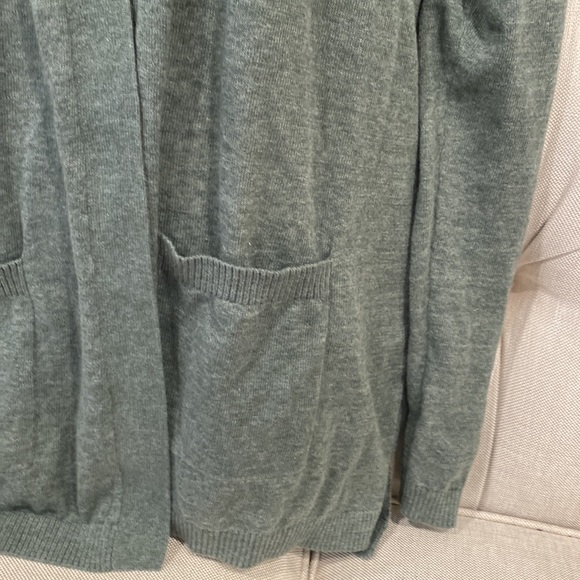 GAP long fine knit lots linen mix cardigan jacket with pockets green size M - Picture 5 of 16